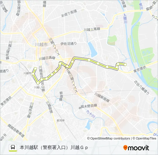 本５２ Bus Line Map