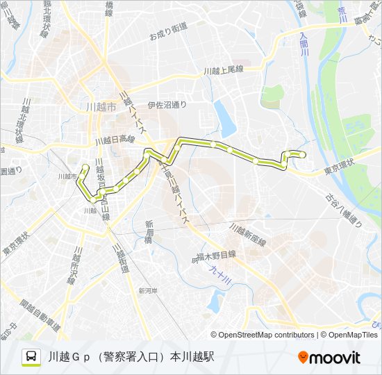 本５２ Bus Line Map