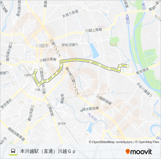 本５２ Bus Line Map