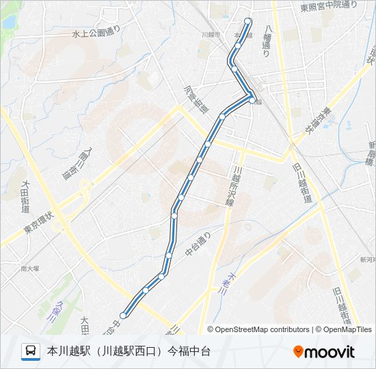 本５３ Bus Line Map