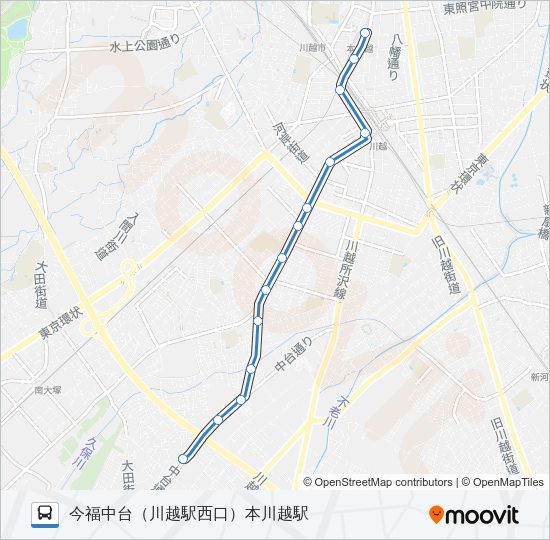 本５３ Bus Line Map