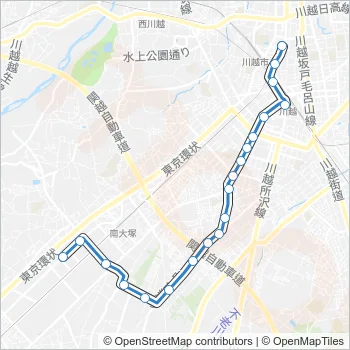 本５４ Bus Line Map