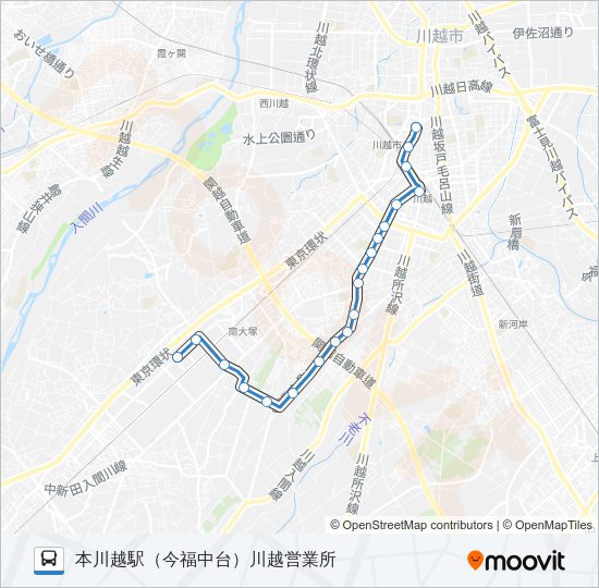 本５４ Bus Line Map