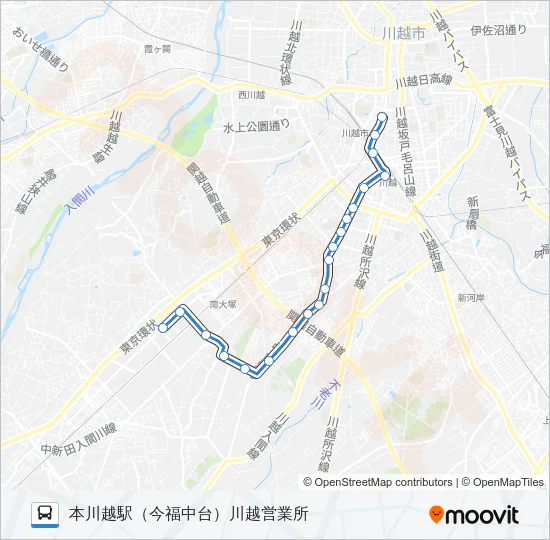 本５４ Bus Line Map