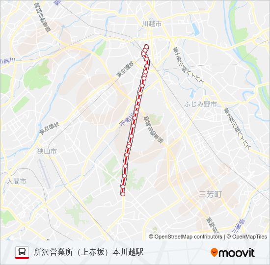 本５５ Bus Line Map