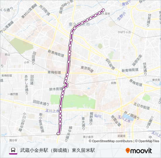 武１２ Bus Line Map