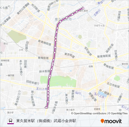 武１２ Bus Line Map