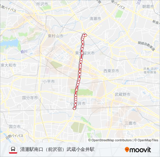 武１３ Bus Line Map