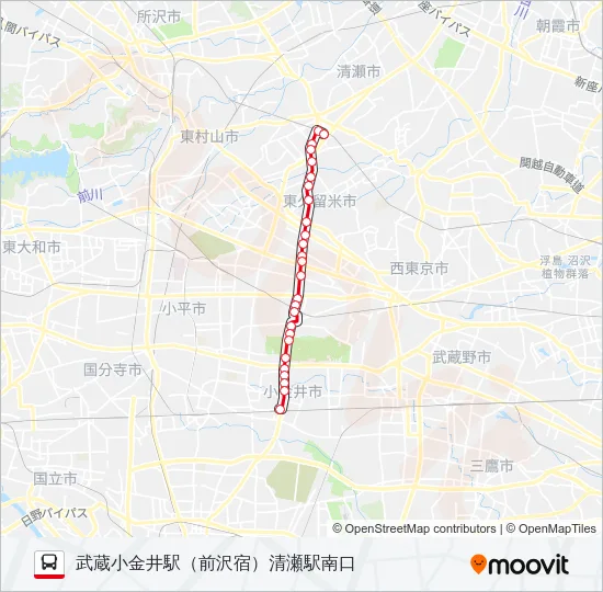 武１３ Bus Line Map