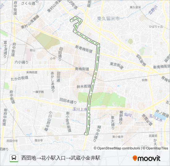 武１４ Bus Line Map