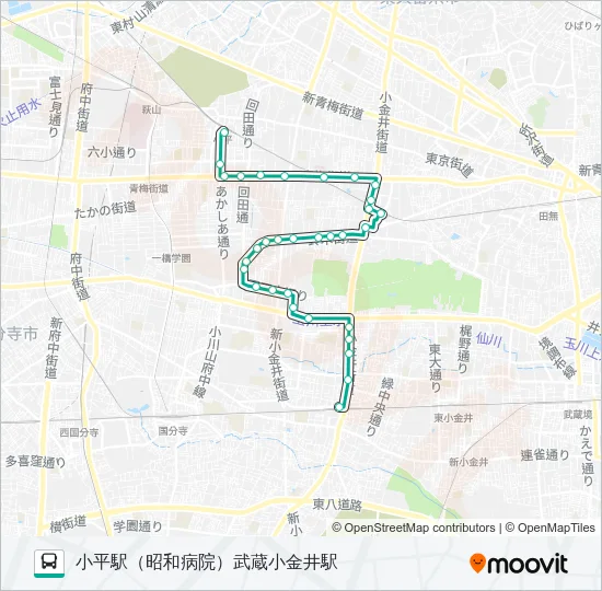 武１７ バスの路線図
