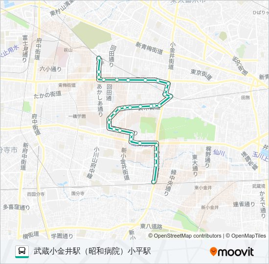 武１７ Bus Line Map