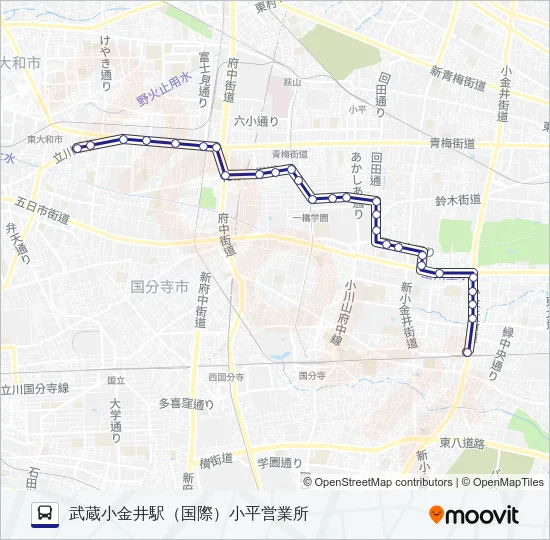 武１９ バスの路線図