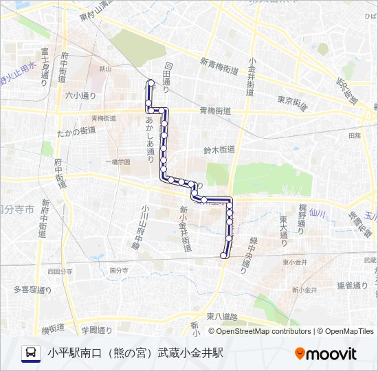 武２０ Bus Line Map