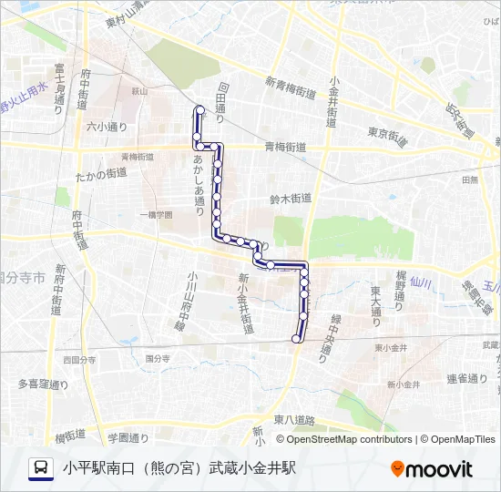 武２０ Bus Line Map