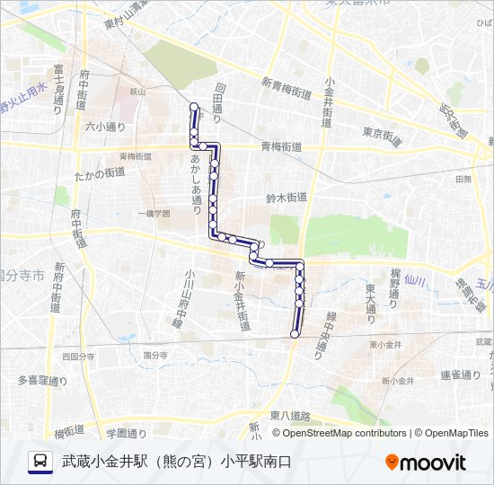 武２０ Bus Line Map