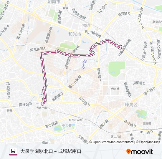 泉３３ Bus Line Map