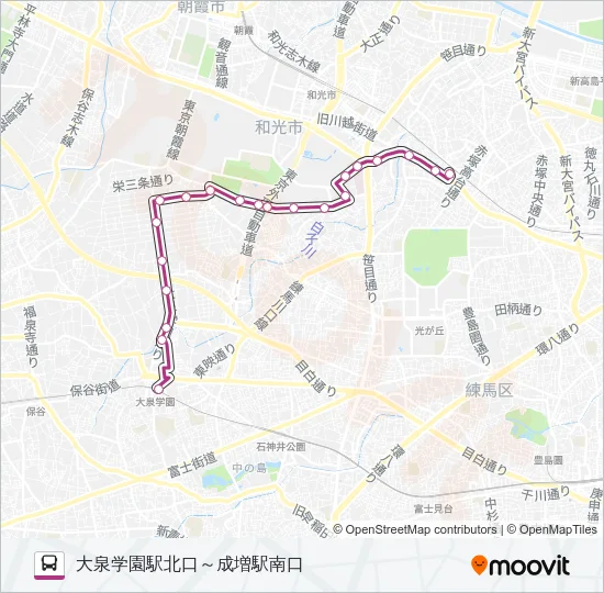 泉３３ バスの路線図