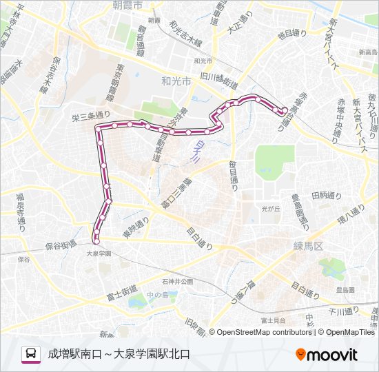 泉３３ Bus Line Map
