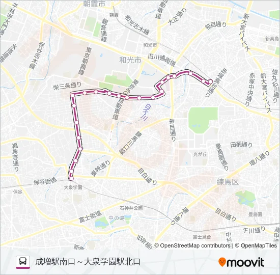 泉３３ バスの路線図
