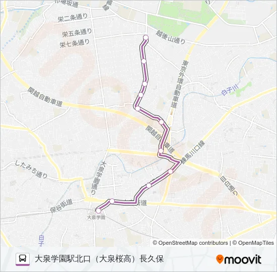 泉３８ バスの路線図