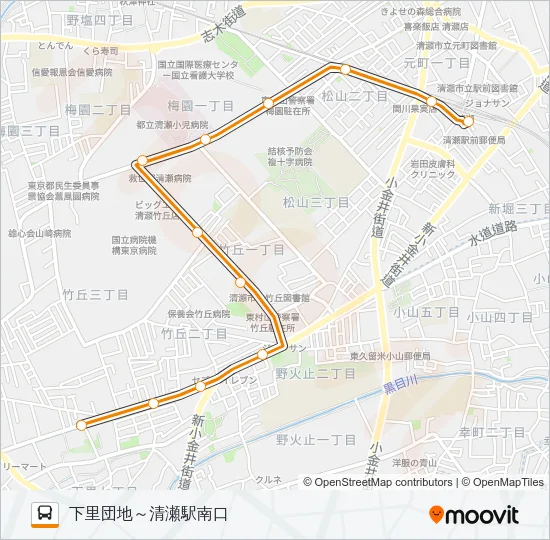 清０２ バスの路線図