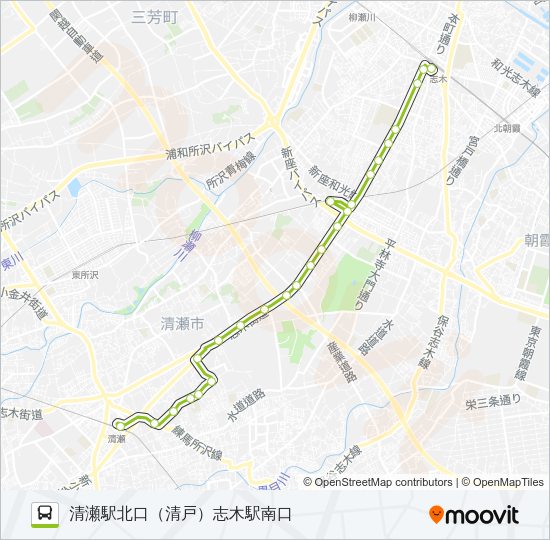 清６１ Bus Line Map
