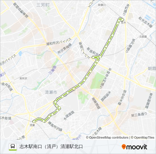 清６１ Bus Line Map