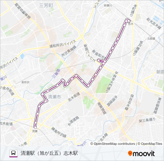清６２ Bus Line Map