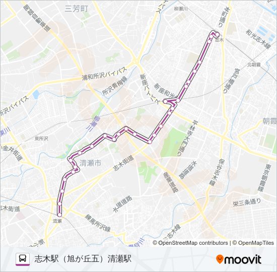 清６２ Bus Line Map