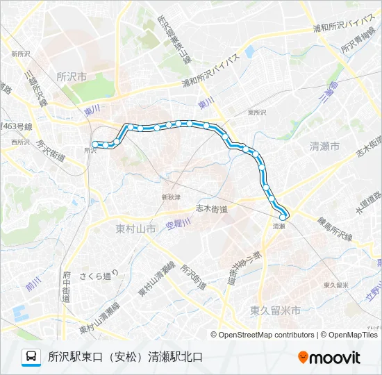 清６６ バスの路線図