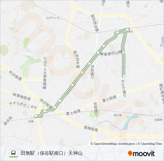田４１ Bus Line Map