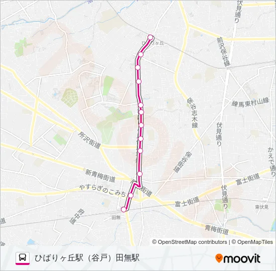 田４２ バスの路線図