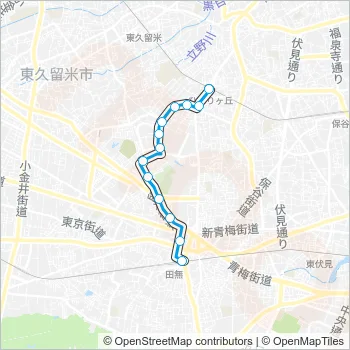 田４３ Bus Line Map