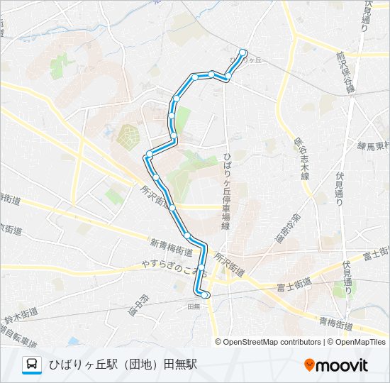 田４３ Bus Line Map
