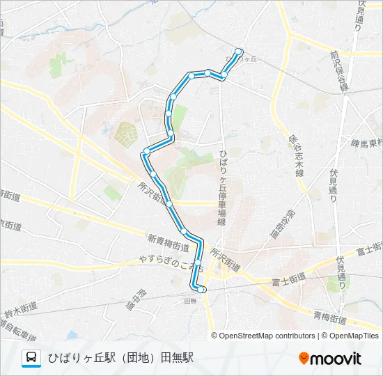 田４３ Bus Line Map