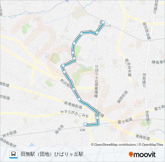 田４３ Bus Line Map