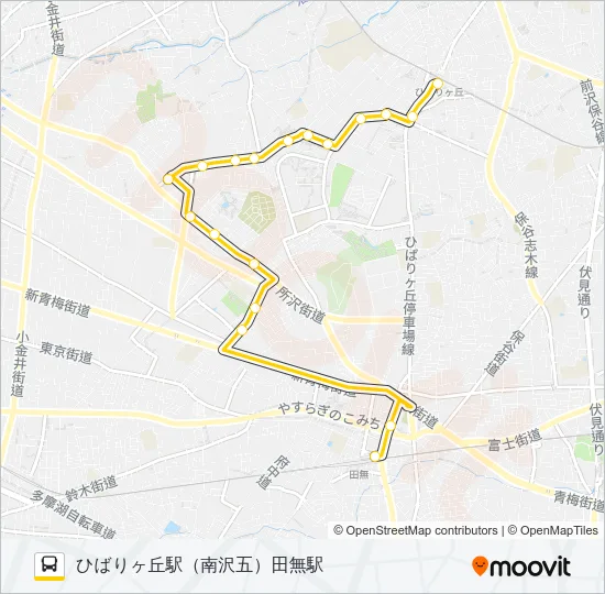 田４４ Bus Line Map