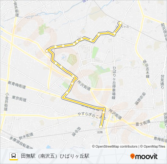 田４４ Bus Line Map