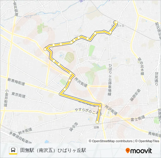 田４４ Bus Line Map