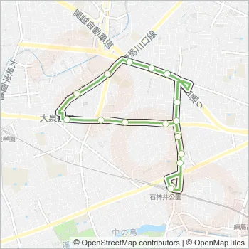 石０１ Bus Line Map