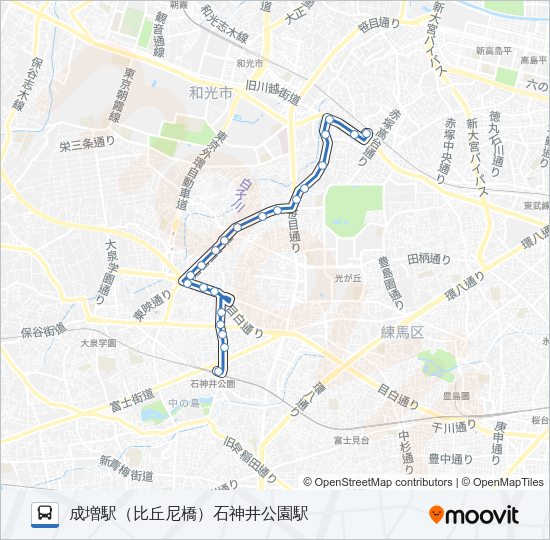石０２ Bus Line Map