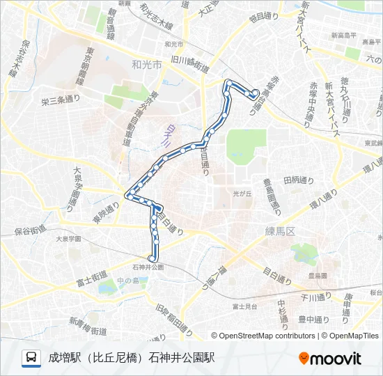石０２ Bus Line Map