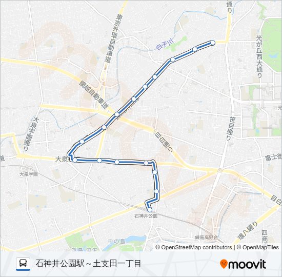 石０４ Bus Line Map