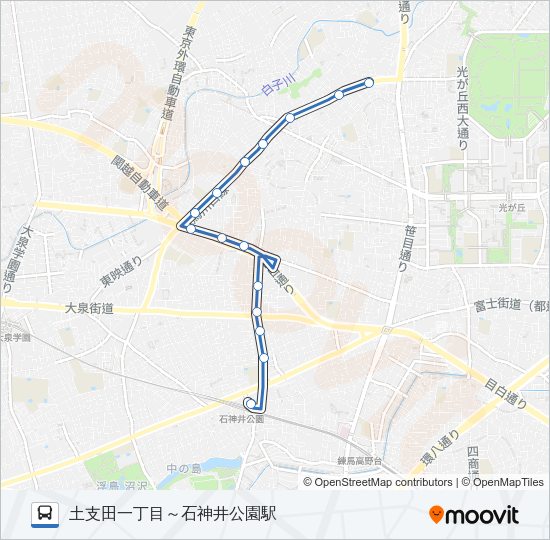 石０４ Bus Line Map