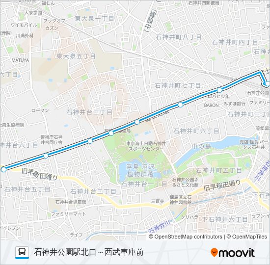 石１２ Bus Line Map