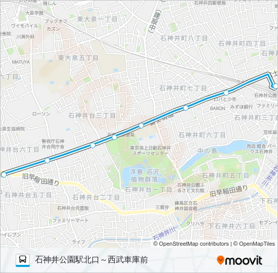 石１２ Bus Line Map