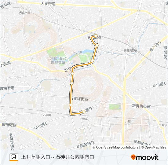 石２２ Bus Line Map
