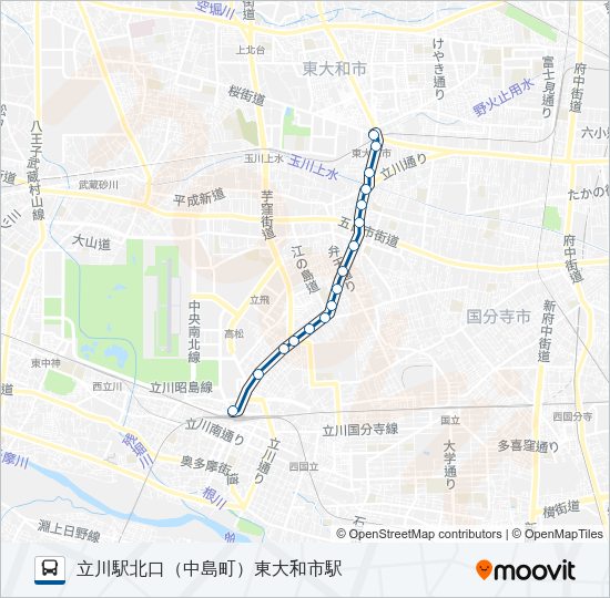 立３８ Bus Line Map