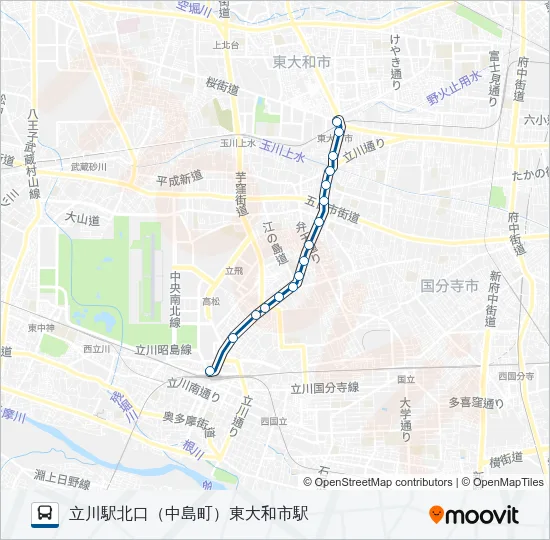 立３８ Bus Line Map